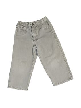 Kenneth Cole Reaction Boys Light Gray Ribbed Jeans Adjustable Waist Size 3t